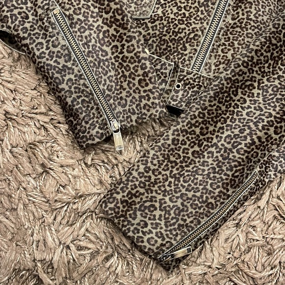 New MICHAEL MICHAEL KORS
Leopard Print Calf Hair Moto Jacket Size M - Picture 12 of 17